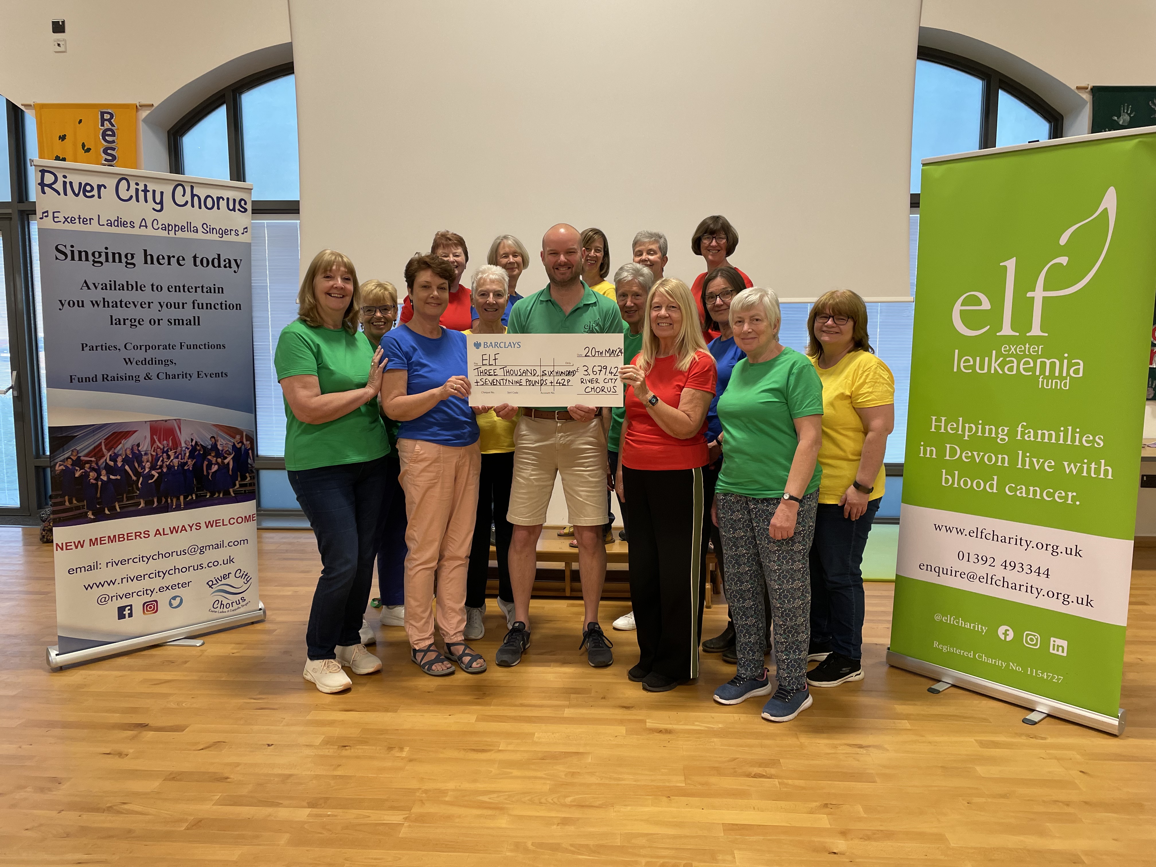 Cheque presentation to ELF